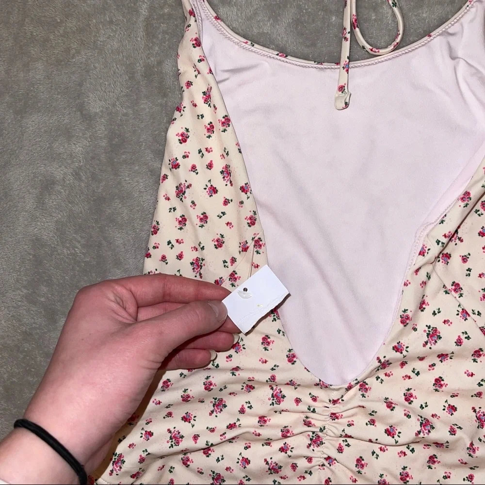 Spiritual Gangster NWT Namaste Raza Daisy Floral One Piece Suit Halter Swimsuit - Picture 4 of 11